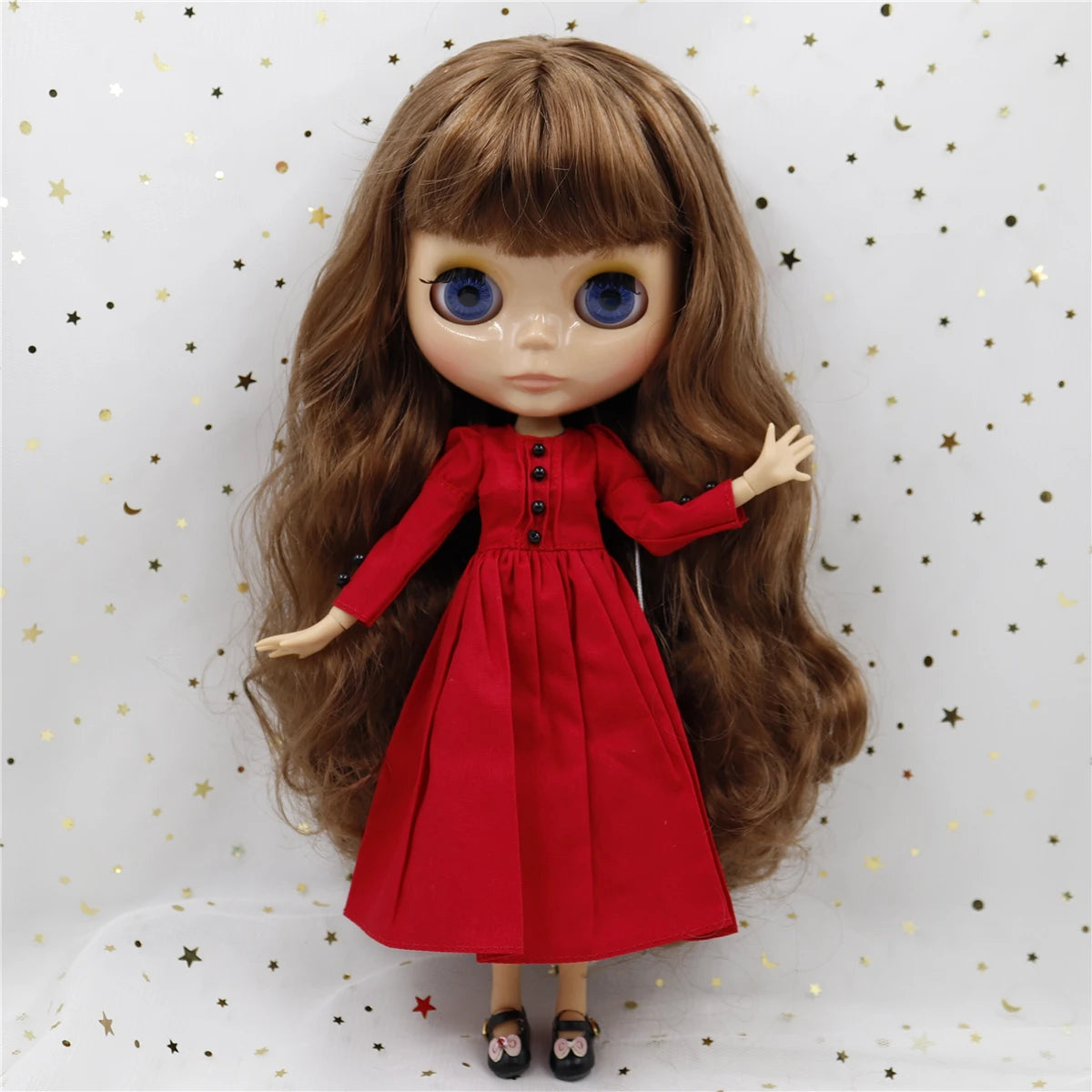 ICY DBS Blyth doll 1/6 bjd 30cm toy tan skin joint body shiny face with clothes shoes anime