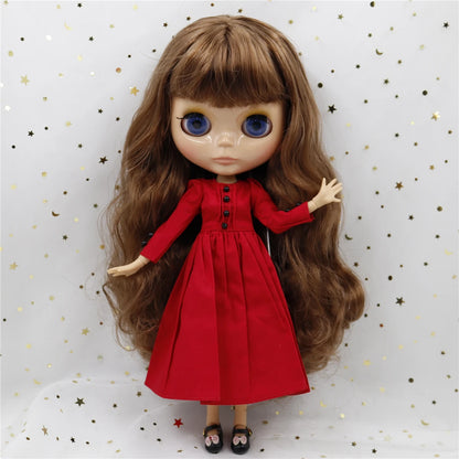 ICY DBS Blyth doll 1/6 bjd 30cm toy tan skin joint body shiny face with clothes shoes anime
