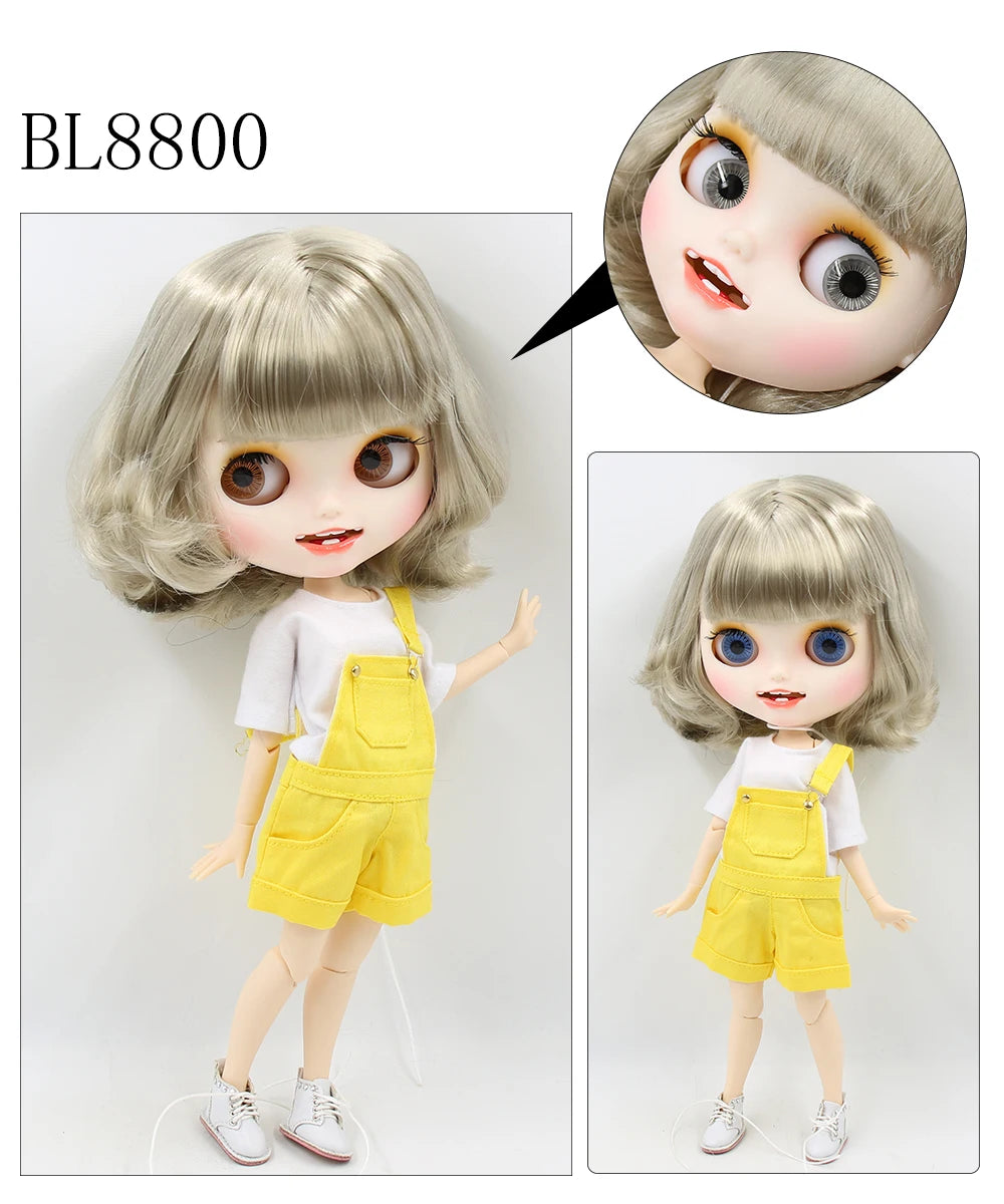ICY DBS Blyth Doll 1/6 bjd ob24 toy joint body white skin custom doll customized face matte face 30cm toy girls gift