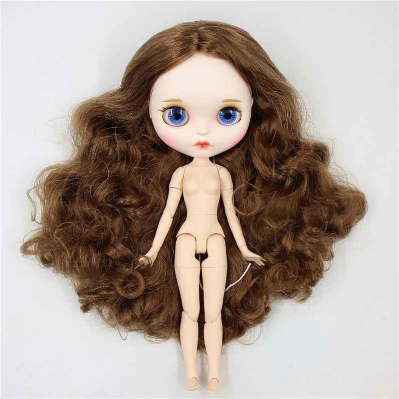 ICY DBS Blyth Doll 1/6 30cm toy bjd joint body matte face nude doll white skin random eyes colors anime girls