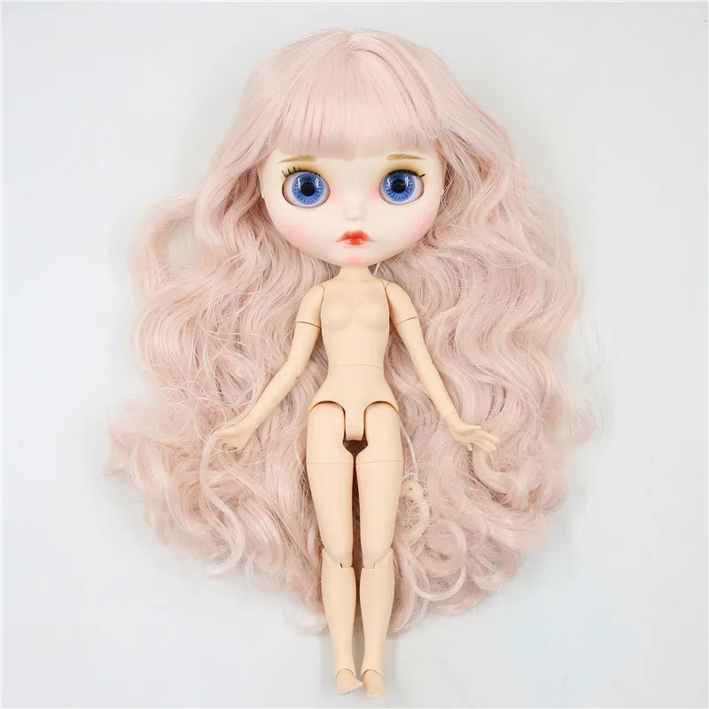 ICY DBS Blyth Doll 1/6 30cm toy bjd joint body matte face nude doll white skin random eyes colors anime girls
