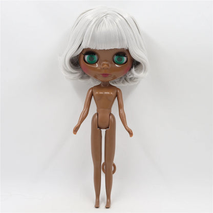 ICY DBS Blyth Doll Toy blyth doll joint body super black skin bjd 30cm doll for DIY custom doll anime girls