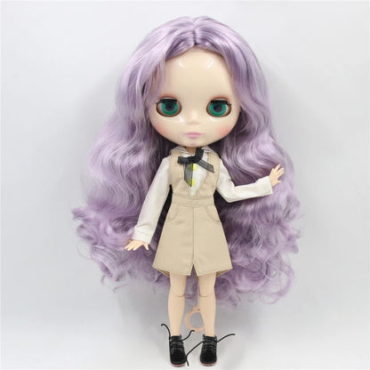 ICY DBS Blyth Doll 1/6 bjd 30cm toy joint body white skin shiny face nude doll