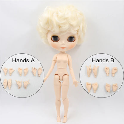 ICY DBS Blyth Doll toy 30cm bjd white skin joint body shiny face random eyes colors
