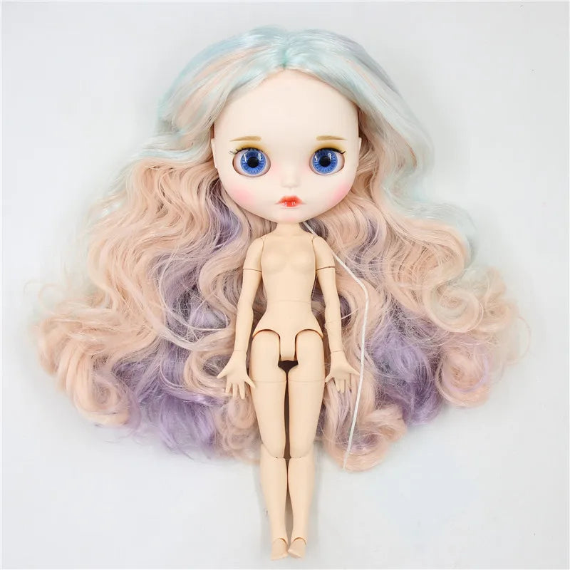 ICY DBS Blyth Doll 1/6 30cm toy bjd joint body matte face nude doll white skin random eyes colors anime girls