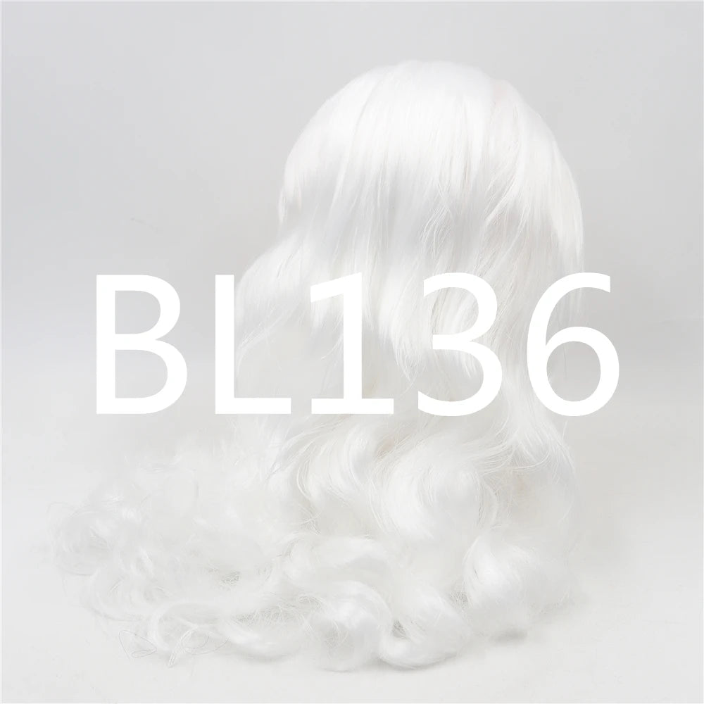 ICY DBS blyth doll rbl scalp and dome wavy hair multi-color wig for custom doll anime toy white skin mix hair