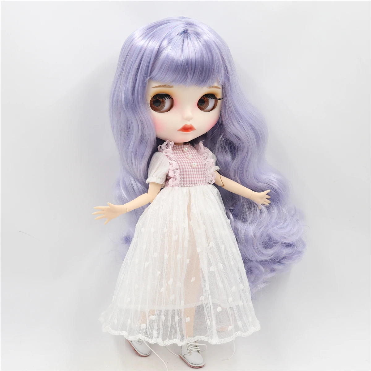 ICY DBS Blyth Doll 1/6 bjd blue mix violet hair joint body matte face 30cm nude doll toy anime girls gift