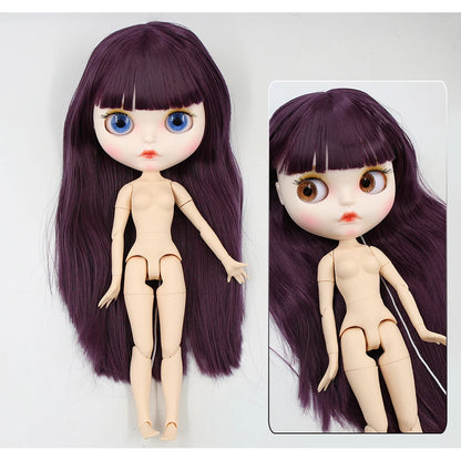 ICY DBS Blyth Doll 1/6 30cm toy bjd joint body matte face nude doll white skin random eyes colors anime girls