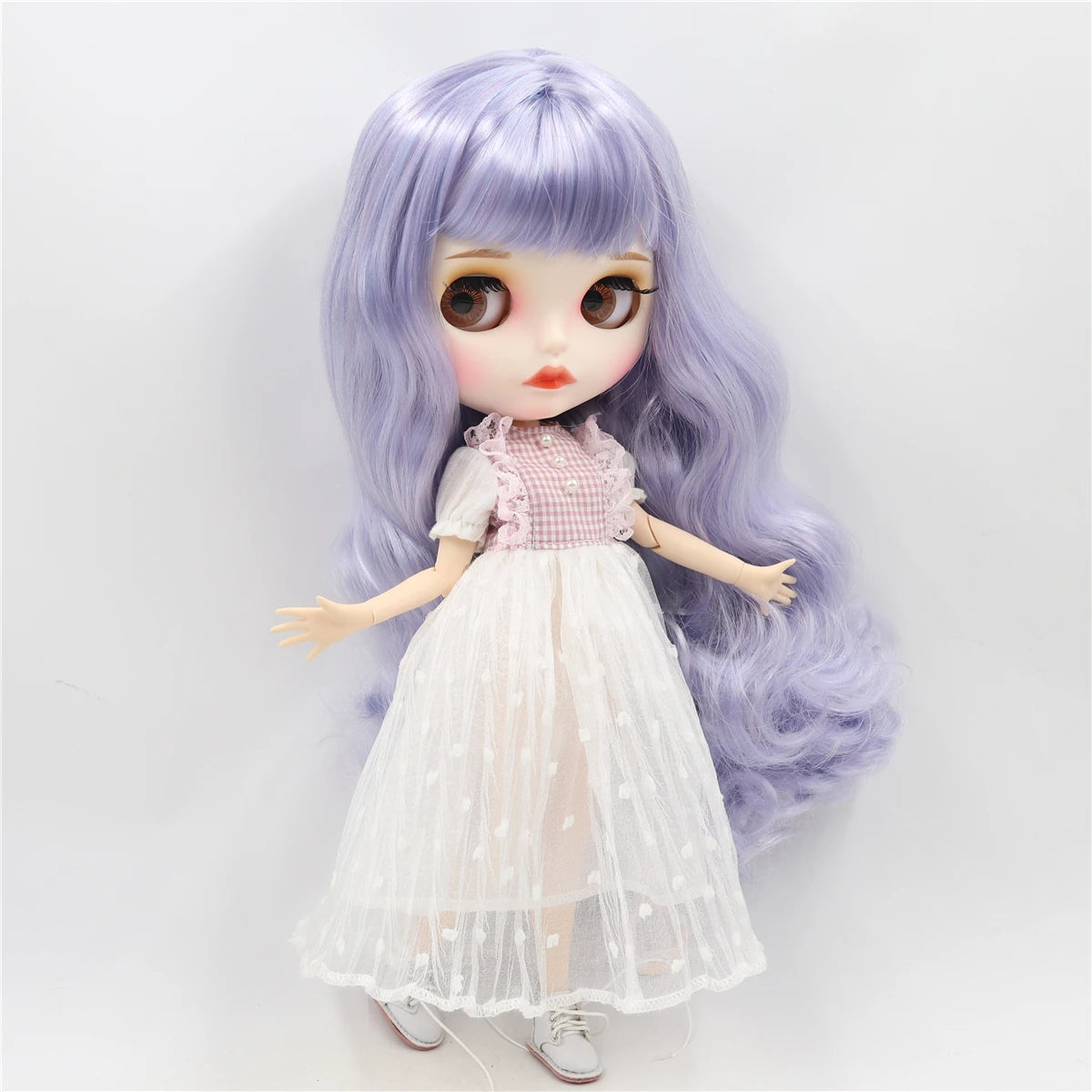 ICY DBS Blyth Doll 1/6 bjd blue mix violet hair joint body matte face 30cm nude doll toy anime girls gift