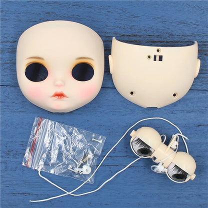 blyth doll customized faceplate DIY matte face lips carves eyebrow handwork hand-painted face