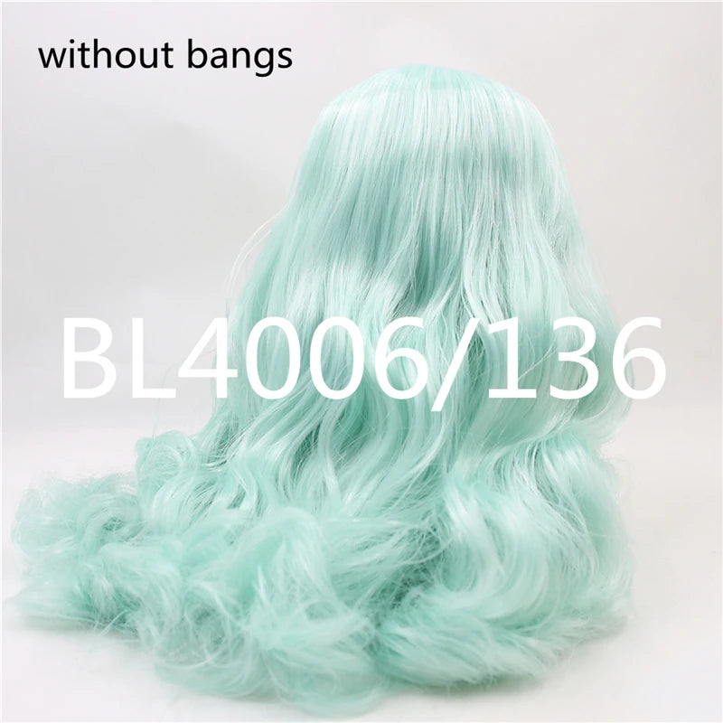 ICY DBS blyth doll rbl scalp and dome wavy hair multi-color wig for custom doll anime toy white skin mix hair