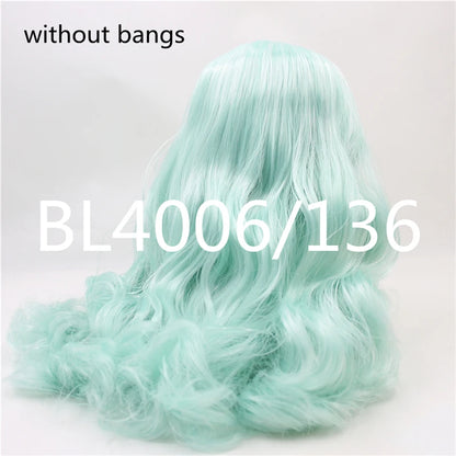 ICY DBS blyth doll rbl scalp and dome wavy hair multi-color wig for custom doll anime toy white skin mix hair
