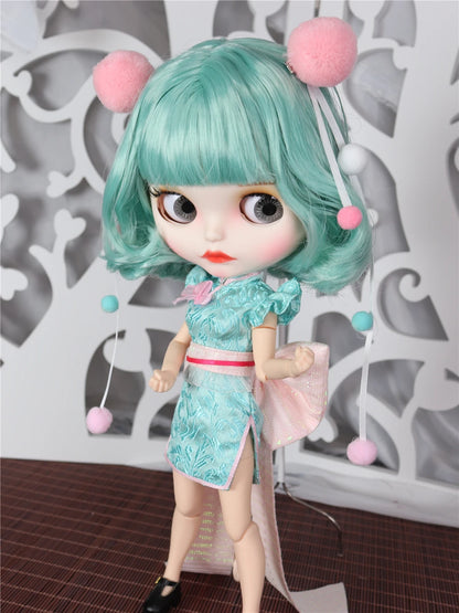 ICY DBS Blyth doll outfits mermaid suit flower dress elegant cheongsam clothes for joint doll toy