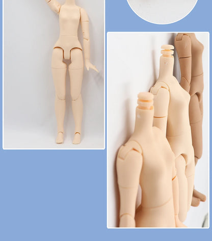 DBS blyth doll icy toy body small chest joint body azone body white skin dark skin natural skin for DIY custom doll