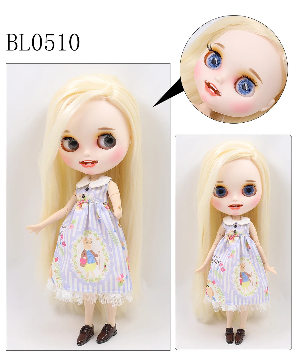 ICY DBS Blyth Doll 1/6 bjd ob24 toy joint body white skin custom doll customized face matte face 30cm toy girls gift
