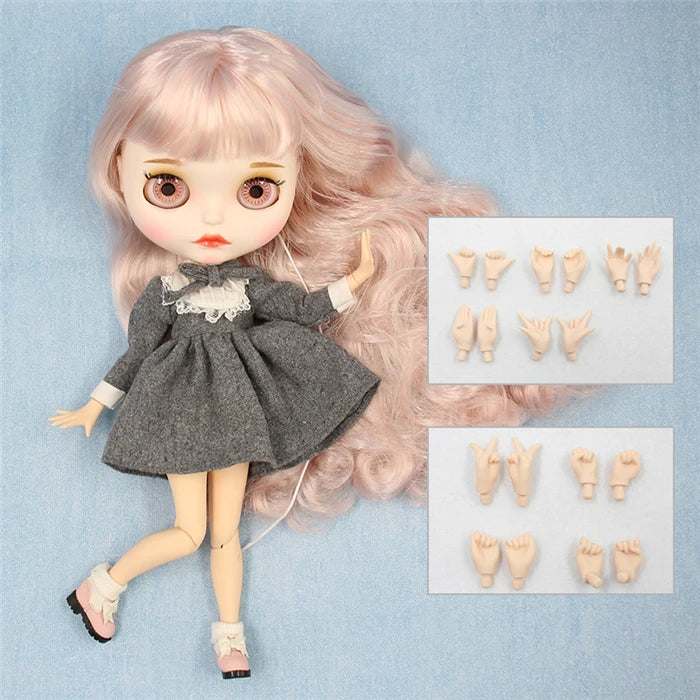ICY DBS Blyth Doll 1/6 BJD White Skin Joint Body Matte Face With Clothes Shoes Toy Doll 30cm Girls Gift Anime