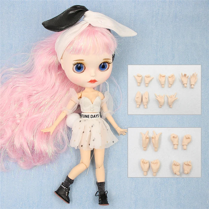 ICY DBS Blyth Doll 1/6 BJD White Skin Joint Body Matte Face With Clothes Shoes Toy Doll 30cm Girls Gift Anime
