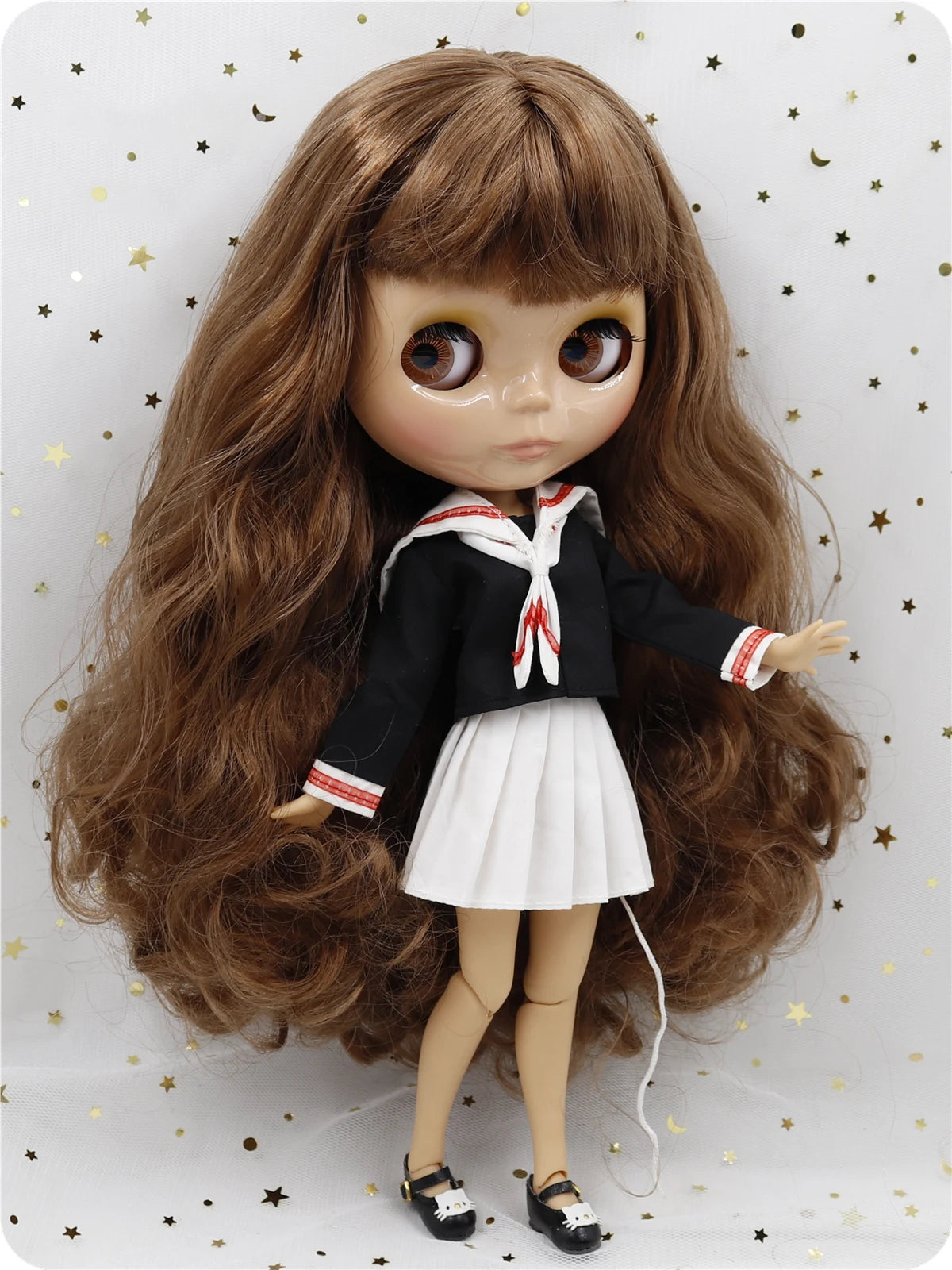 ICY DBS Blyth doll 1/6 bjd 30cm toy tan skin joint body shiny face with clothes shoes anime