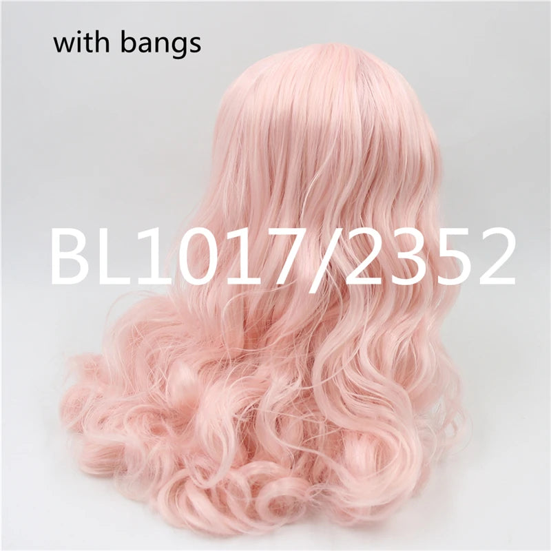 ICY DBS blyth doll rbl scalp and dome wavy hair multi-color wig for custom doll anime toy white skin mix hair