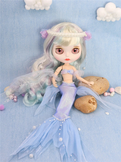 ICY DBS Blyth doll outfits mermaid suit flower dress elegant cheongsam clothes for joint doll toy