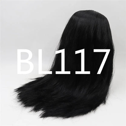 DBS blyth doll icy doll RBL wig only rbl scalp and dome straight hair for DIY custom anime blue hair purple hair black hair