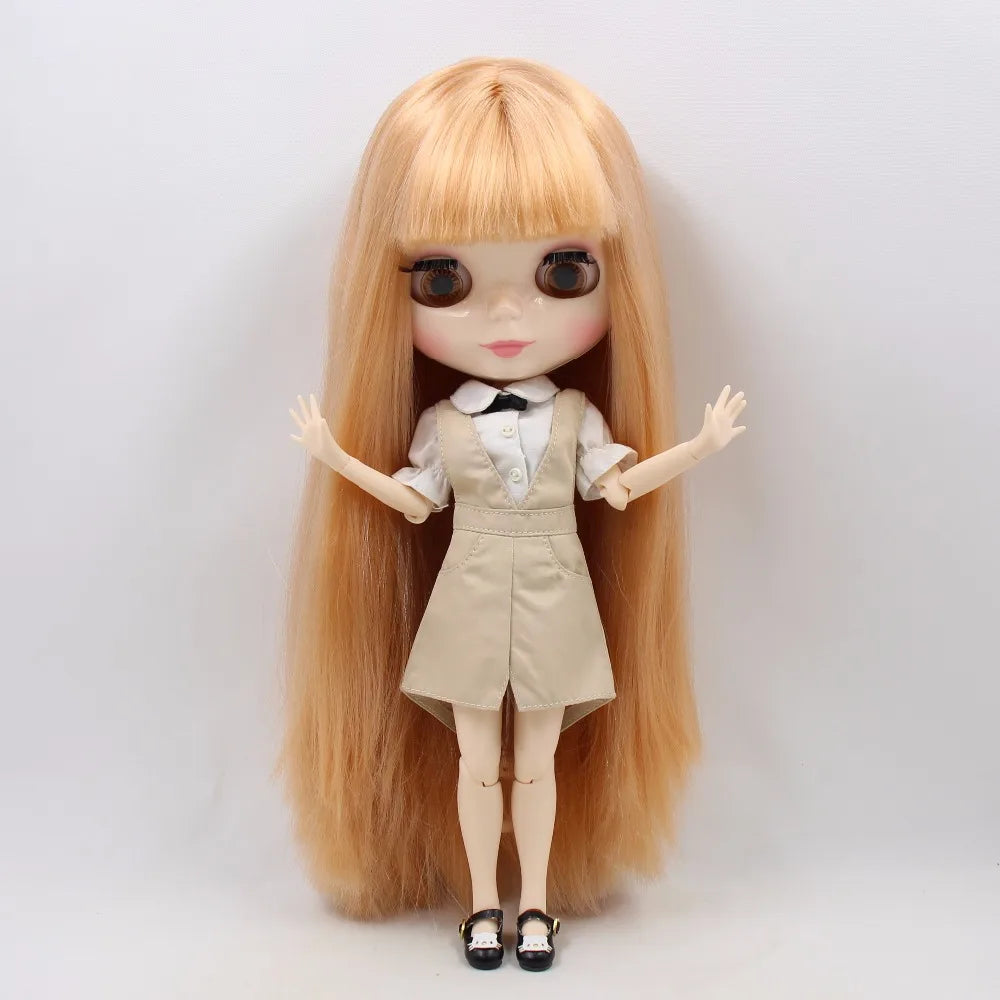 ICY DBS Blyth Doll 1/6 bjd 30cm toy joint body white skin shiny face nude doll