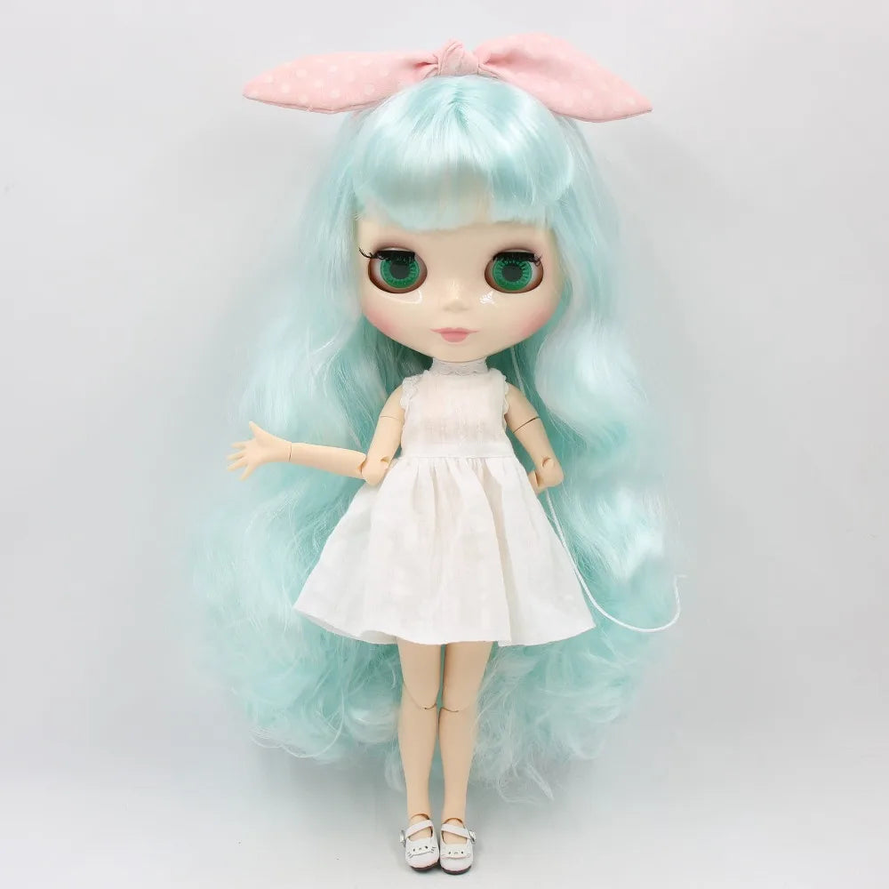 ICY DBS Blyth Doll 1/6 bjd 30cm toy joint body white skin shiny face nude doll