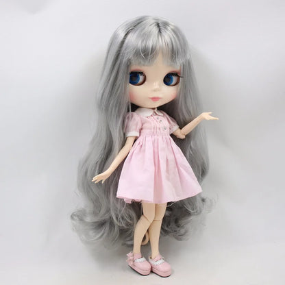 ICY DBS Blyth Doll 1/6 bjd 30cm toy joint body white skin shiny face nude doll