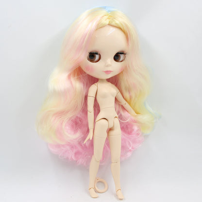 ICY DBS Blyth Doll toy 30cm bjd white skin joint body shiny face random eyes colors