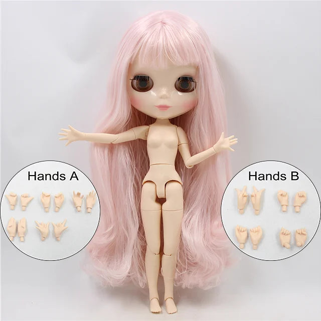 ICY DBS Blyth Doll toy 30cm bjd white skin joint body shiny face random eyes colors