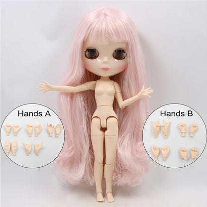 ICY DBS Blyth Doll toy 30cm bjd white skin joint body shiny face random eyes colors