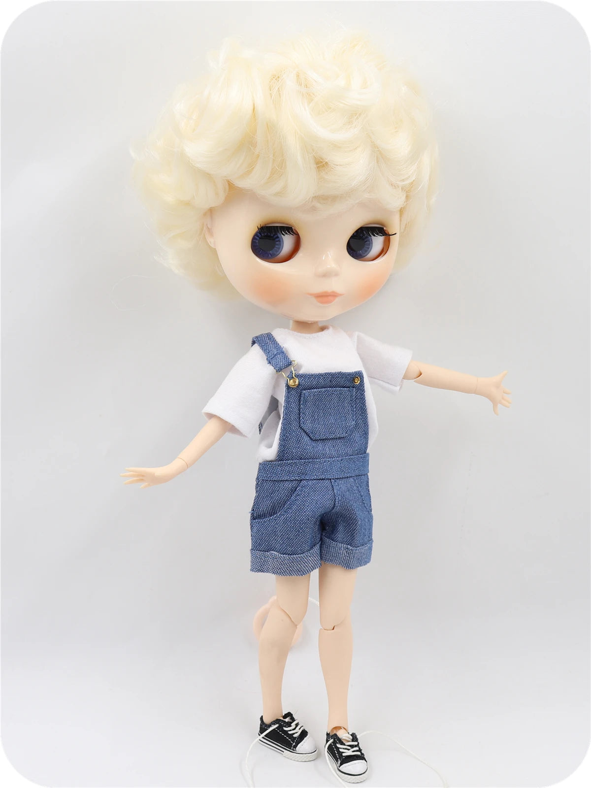 ICY DBS Blyth Doll toy 30cm bjd white skin joint body shiny face random eyes colors