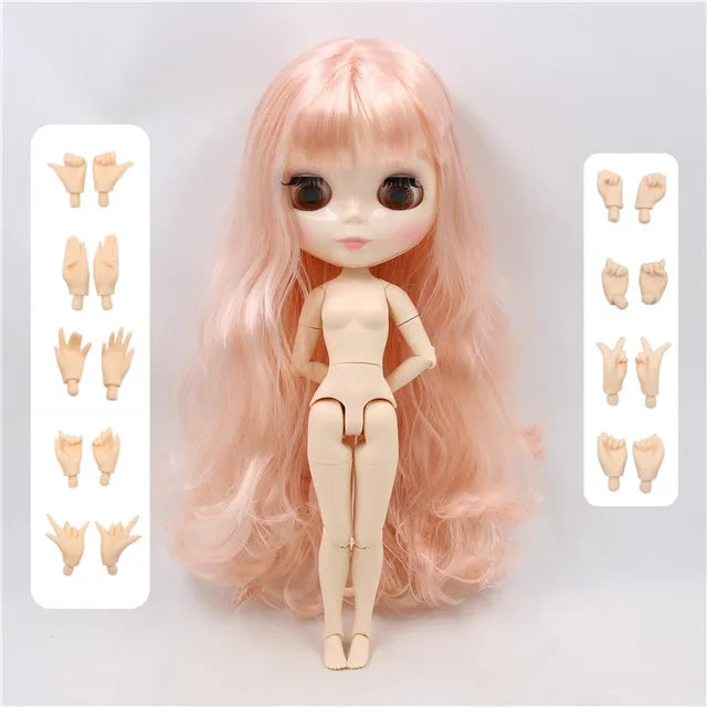 ICY DBS Blyth Doll 1/6 bjd 30cm toy joint body white skin shiny face nude doll