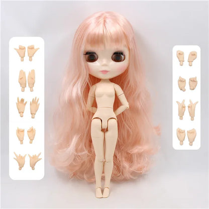 ICY DBS Blyth Doll 1/6 bjd 30cm toy joint body white skin shiny face nude doll