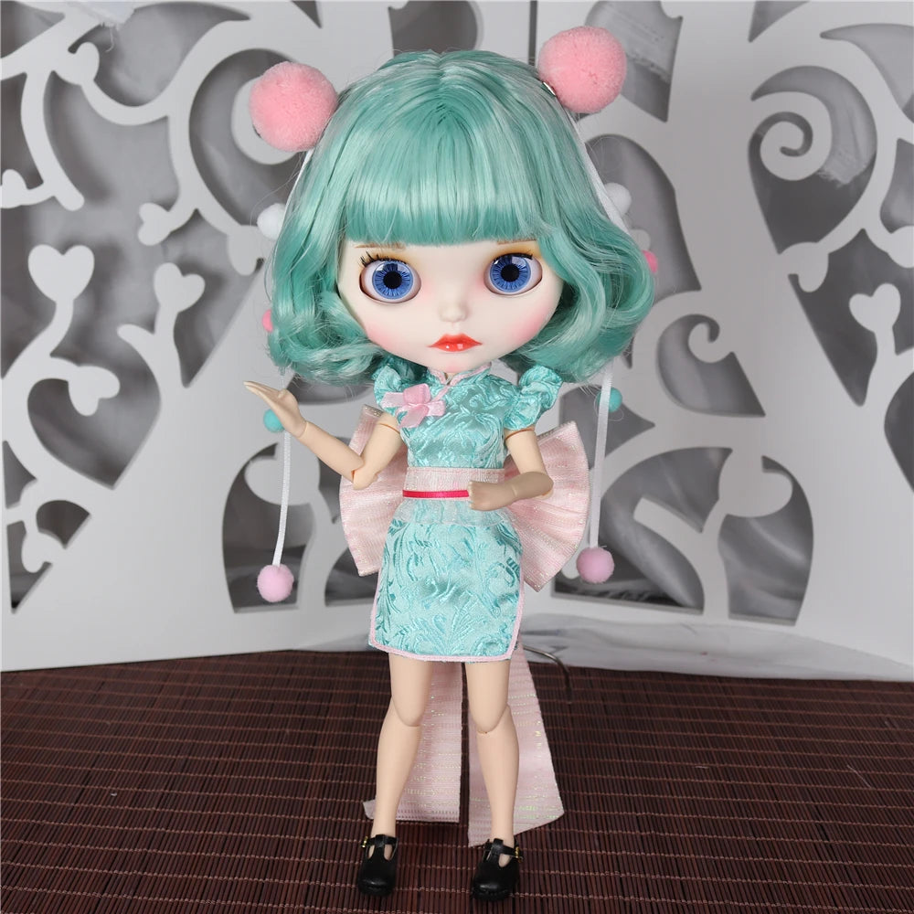 ICY DBS Blyth doll outfits mermaid suit flower dress elegant cheongsam clothes for joint doll toy