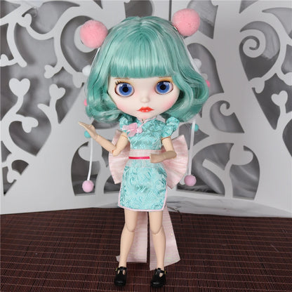 ICY DBS Blyth doll outfits mermaid suit flower dress elegant cheongsam clothes for joint doll toy