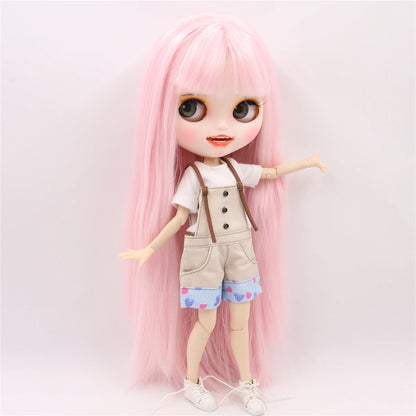 ICY DBS Blyth doll clothes outfits toy for blyth doll icy joint body licca body pink dress white hat