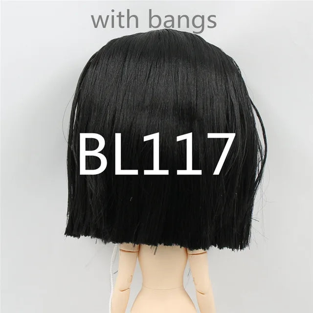 DBS blyth doll icy doll rbl scalp and dome short hair wig toy accessory for DIY custom doll anime blonde hair black hair