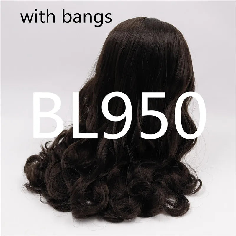 DBS ICY blyth doll hair toy wig rbl scalp and dome wavy hair for customized doll white skin golden hair brown hair