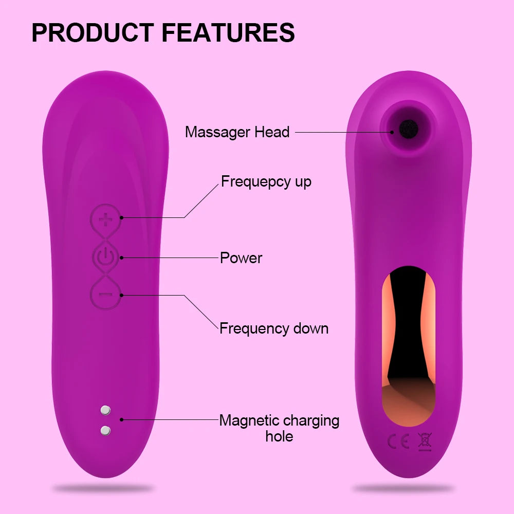 Powerful Clit Sucker Vacuum Vibrator Clitoris Sucking Nipple Sucking Tongue Vibrating Oral Licking Sex Toys for Adult Women