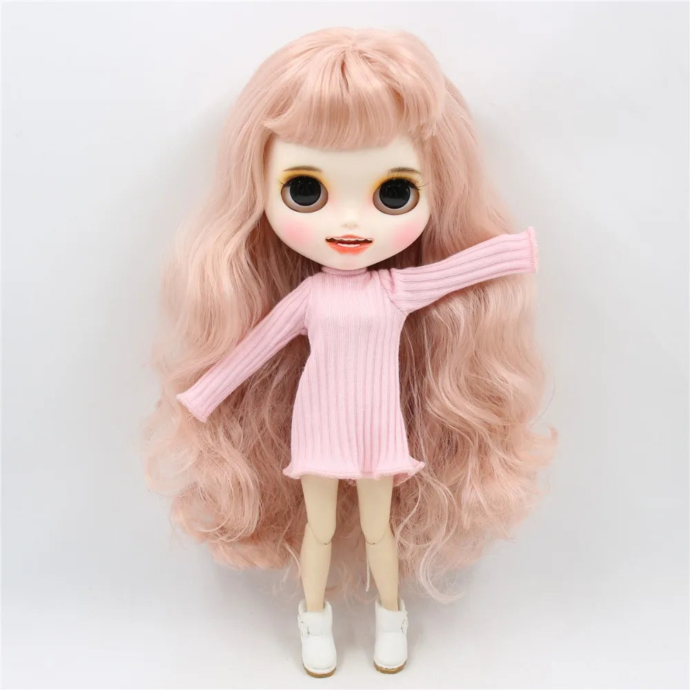 DBS blyth doll icy joint body colorful outfit winter dress toy, only dress no doll