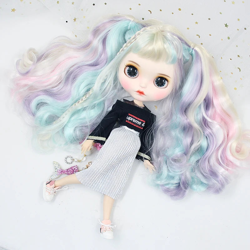ICY DBS Blyth doll clothes outfits toy for blyth doll icy joint body licca body pink dress white hat