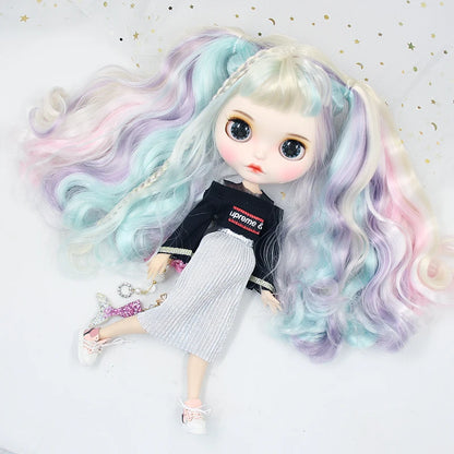 ICY DBS Blyth doll clothes outfits toy for blyth doll icy joint body licca body pink dress white hat