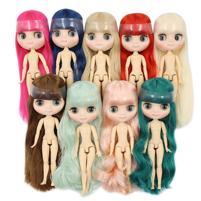 DBS blyth middie doll 1/8 TOY anime joint body short hair straight hair special offer nude doll 20cm girls gift