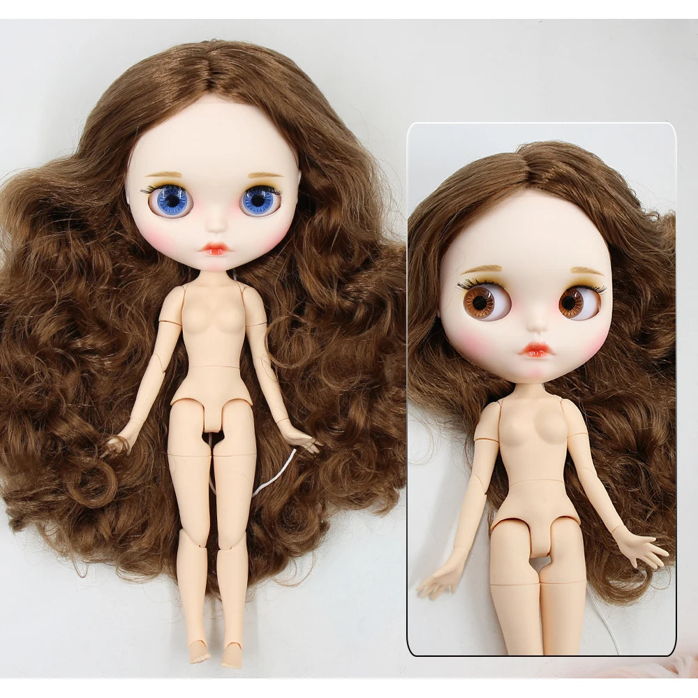 ICY DBS Blyth Doll 1/6 30cm toy bjd joint body matte face nude doll white skin random eyes colors anime girls