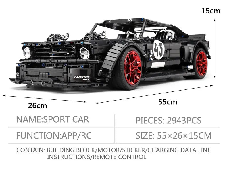 MOULD KING 13108 Technical APP Remote Control Car RTR V2 Racing Car Model Building Blocks MOC-22970 Bricks Kid Toy Birthday Gift