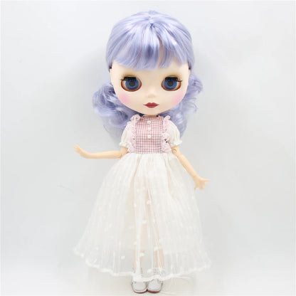ICY DBS Blyth Doll 1/6 bjd blue mix violet hair joint body matte face 30cm nude doll toy anime girls gift