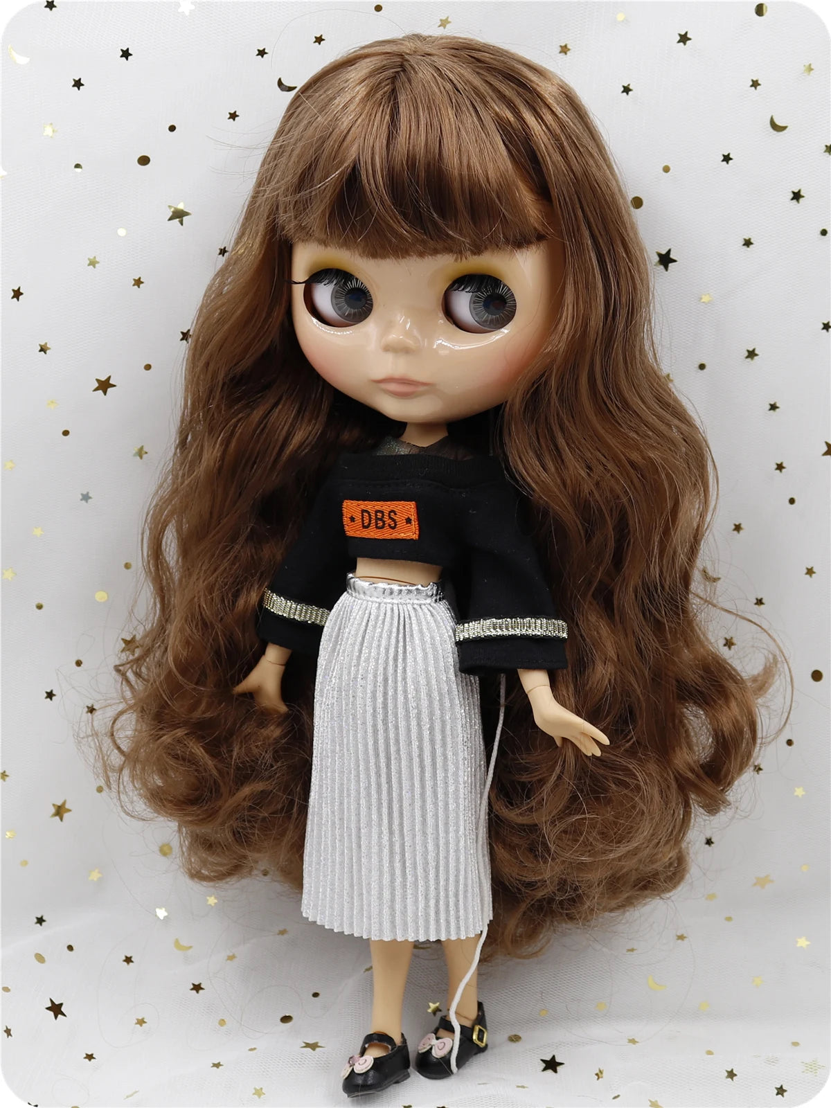 ICY DBS Blyth doll 1/6 bjd 30cm toy tan skin joint body shiny face with clothes shoes anime