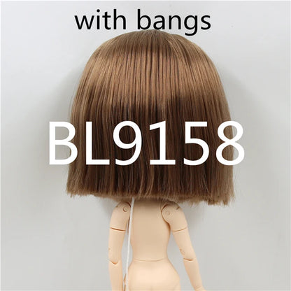 DBS blyth doll icy doll rbl scalp and dome short hair wig toy accessory for DIY custom doll anime blonde hair black hair