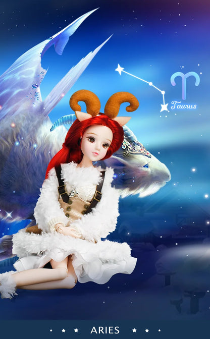DBS 1/6 BJD toy 30cm constellations doll joint body with outfit shoes stand box toy girls gift anime doll